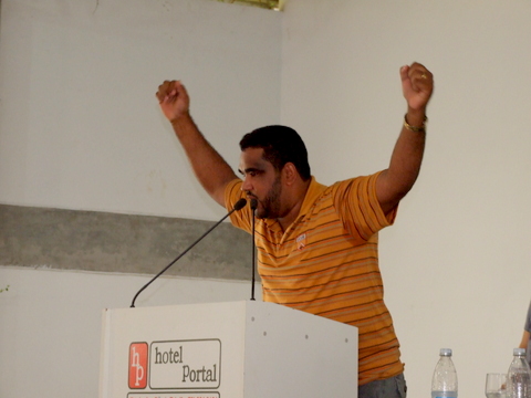 Jota Batista ao encerramento do seu discurso