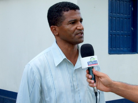 Rielson Lima, o prefeito eleito sendo entrevistado pela equipe do Sulbahia News.com