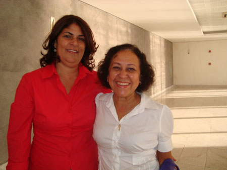 Carmem L&uacute;cia com a Deputada L&iacute;dice da Mata