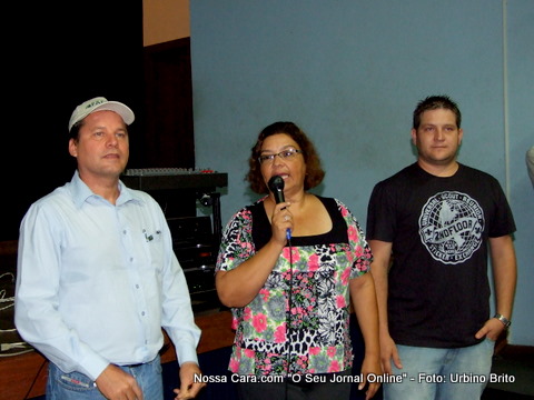 Ari de Carvalho, gestor do Porgrama Empreendedorismo Rural, Eliane Menezes e Felipe Vian Sindicato Rural de Eun&aacute;polis
