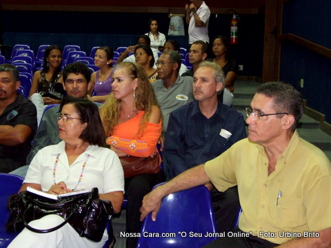 Aula inaugural do curso de Empreendedorismo Rural, professora Maureen, Mirabeau Andrade e Gelton Freitas