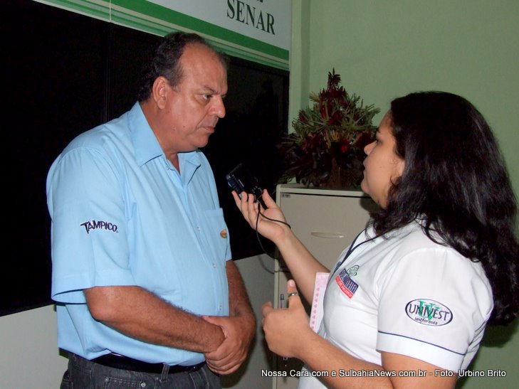 A nossa rep&oacute;rter Clicia Marinho, entrevista Ant&ocirc;nio Roberto representante da empresa Vale Dourado