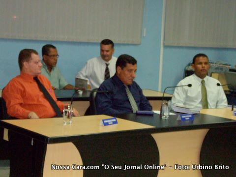 Da esq/direita os vereadores Galego do Regional, Cherubino Jos&eacute; de Souza e Paulo Brasil