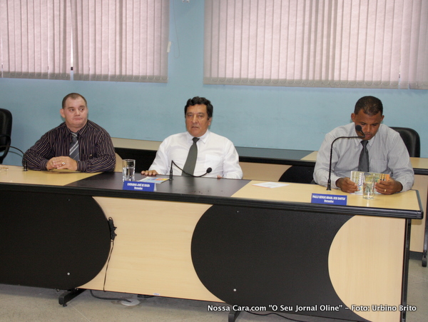 Da esq/direita os vereadores Galego do Regional, Cherubino Jos&eacute; de Souza, e Paulo Brasil