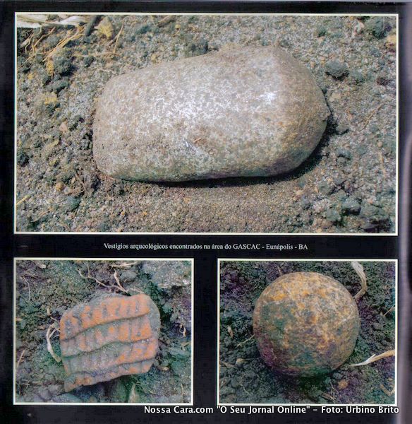 Acahdos arquel&oacute;gicos encontrados no munic&iacute;pio de Eun&aacute;poli durante as escava&ccedil;&otilde;es
