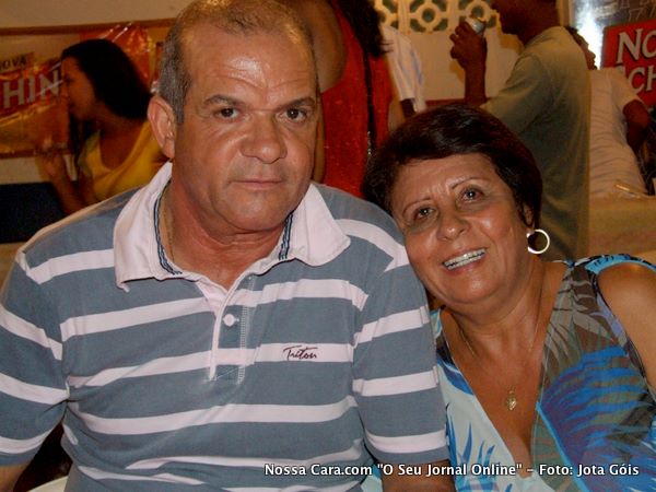 O prefeito Ademar Pinto e sua esposa dona Glória Pinto