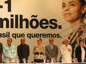 Marina Silva anunciou seu vice na chapa (Foto: Carolina Lauriano / G1)
