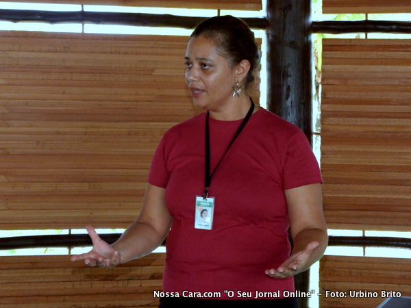 D&eacute;bora Jorge ainda durante as suas explana&ccedil;&otilde;es