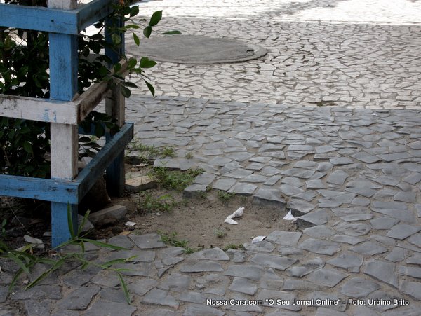 Nesta imagem plantaram a &aacute;rvore mais esqueceram de consertar as pedras portuguesas que diga-se de passagem custam caro