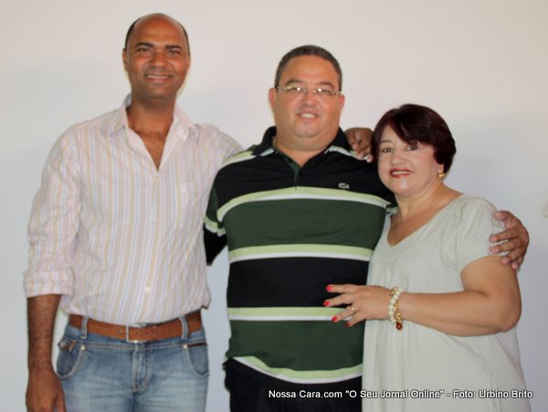 O vereador Ubaldo Suzart, Alick Maia (secret&aacute;rio agricultura) e a vice prefeita e tamb&eacute;m secret&aacute;ria de A&ccedil;&atilde;o Social 
