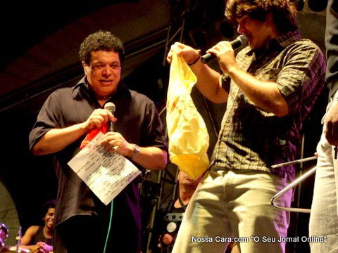 Norberto com o cantor Vando durante a grava&ccedil;&atilde;o do DVD em Jequi&eacute; dia 20/12/2008