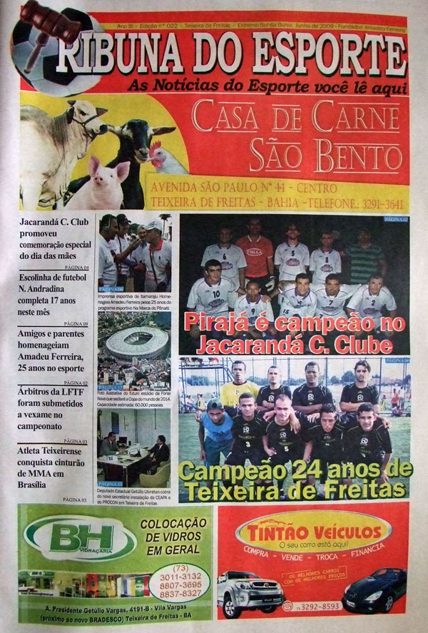 Nosso mais novo parceiro o jornal Tribuna do Esporte, atrav&eacute;z de seu diretor Amadeu Ferreira