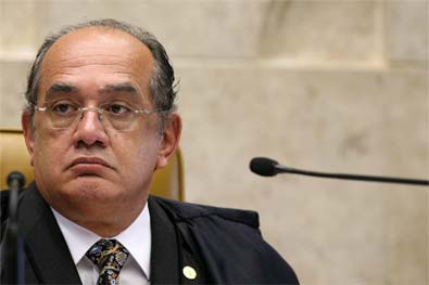 Ministro do STF, Gilmar Mendes, na sess&atilde;o desta quarta-feira (17) (Foto: Nelson Jr. STF(