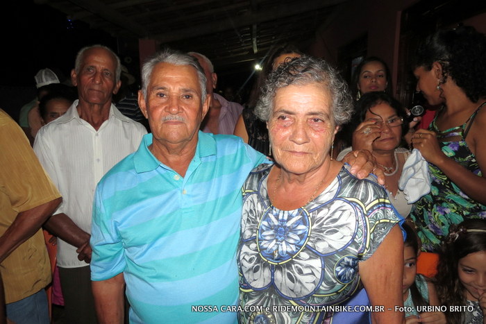 Os pais da noiva Sr. Agostinho e sua esposa Sra. Ana Damascena 