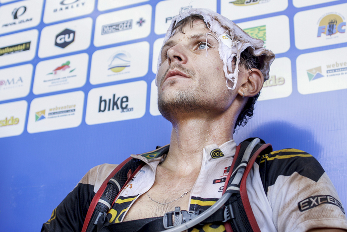 Lukas Kaufmann logo ap�s a chegada - Foto: Christian Correa/Brasil Ride