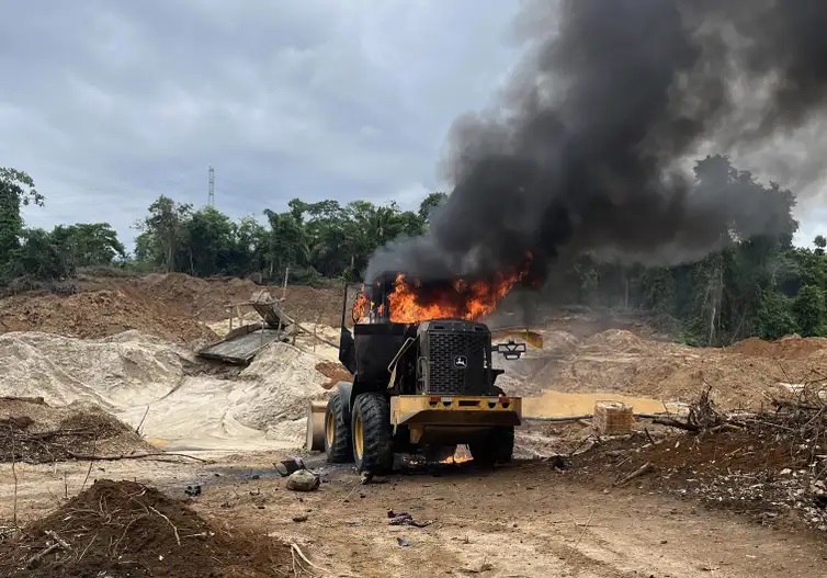 PF e ICMBio desativam garimpos ilegais que ameaçavam linhas de transmissão de energia no Pará - Foto: Polícia Federal/Divulgação